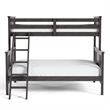 Furniture of America Sinclare Wood Twin over Full Bunk Bed in Stain Gray