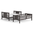 Furniture of America Sinclare Wood Twin over Full Bunk Bed in Stain Gray