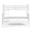 Furniture of America Sinclare Wood Twin over Full Bunk Bed in White