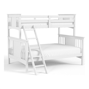 Furniture of America Sinclare Wood Twin over Full Bunk Bed in White