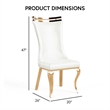 Furniture of America Netale Faux Leather Side Chairs in White (Set of 2)