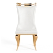 Furniture of America Netale Faux Leather Side Chairs in White (Set of 2)