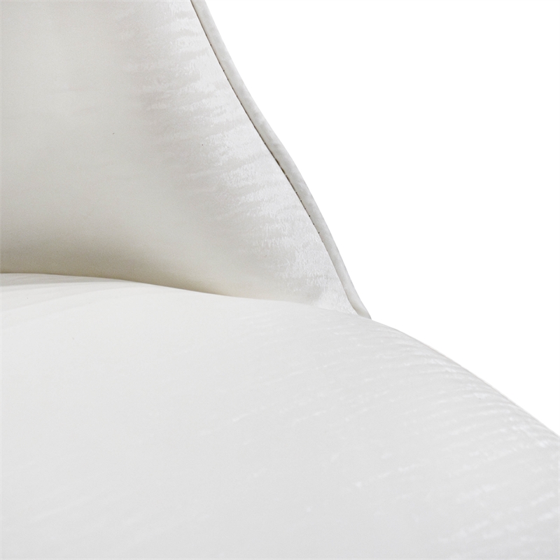 Furniture of America Netale Faux Leather Side Chairs in White (Set of 2)