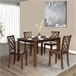 Furniture of America Ashen 5-Piece Wood Dining Table Set in Dark Cherry