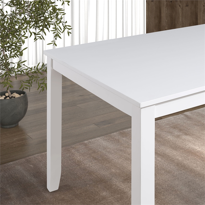 Furniture of America Ashen 5-Piece Wood Dining Table Set in White
