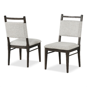 furniture of america brands wood padded side chairs in dark walnut (set of 2)