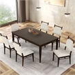 Furniture of America Brands 7-Piece Wood Dining Table Set in Dark Walnut