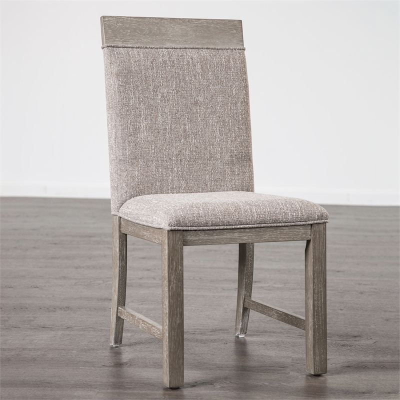 Furniture of America Telli Wood Padded Side Chairs in Gray (Set of 2)