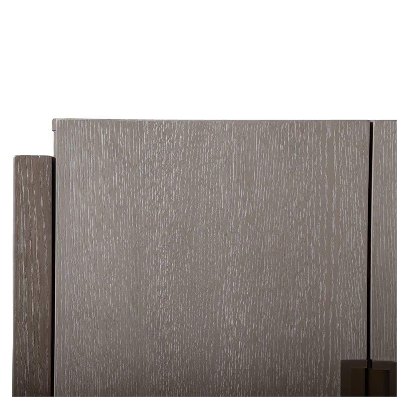 Furniture of America Telli Wood Two-Tone Server with Drawers and Shelves in Gray