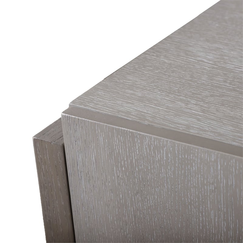 Furniture of America Telli Wood Two-Tone Server with Drawers and Shelves in Gray