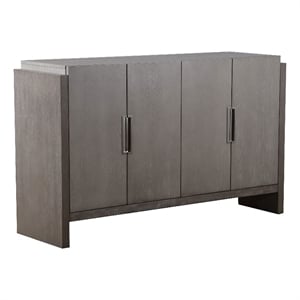 Furniture of America Telli Wood Two-Tone Server with Drawers and Shelves in Gray