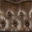 Furniture of America Innes Faux Leather Tufted Loveseat in Dark Cherry and Brown