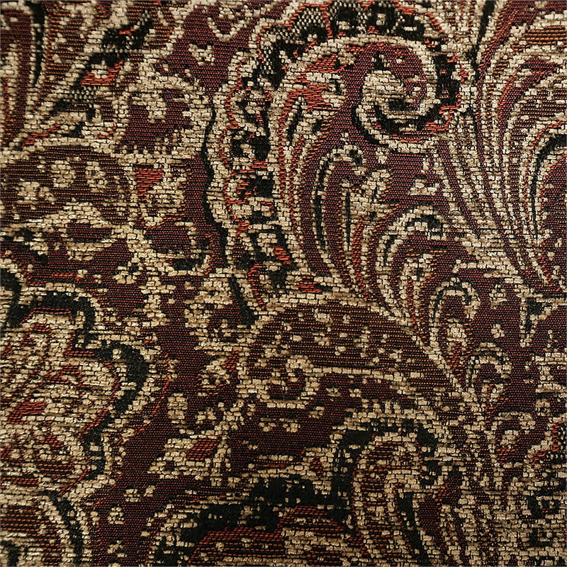 Furniture of America Innes Faux Leather Tufted Loveseat in Dark Cherry and Brown