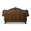 Furniture of America Innes Faux Leather Tufted Loveseat in Dark Cherry and Brown
