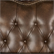 Furniture of America Innes Faux Leather Tufted Sofa in Dark Cherry and Brown