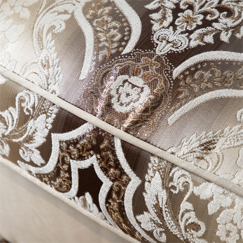 Furniture of America Watley Fabric Tufted and Nailhead Arm Chair in Beige