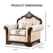 Furniture of America Watley Fabric Tufted and Nailhead Arm Chair in Beige