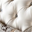 Furniture of America Watley Fabric Tufted and Nailhead Arm Chair in Beige