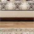 Furniture of America Watley Fabric Tufted and Nailhead Sofa in Beige