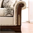 Furniture of America Watley Fabric Tufted and Nailhead Sofa in Beige