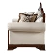 Furniture of America Watley Fabric Tufted and Nailhead Sofa in Beige