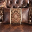 Furniture of America Coppen Faux Leather Tufted Arm Chair in Light Brown