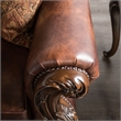 Furniture of America Coppen Faux Leather Tufted Sofa in Light Brown