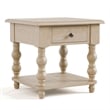 Furniture of America Lesla Wood End Table in Light Washed White (Set of 2)