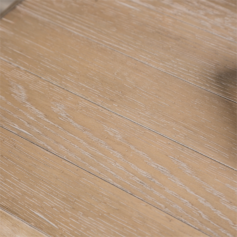 Furniture of America Lesla Wood End Table in Light Washed White (Set of 2)