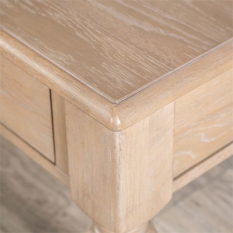 Furniture of America Lesla 3-Piece Wood Cocktail Table Set in Light Washed White