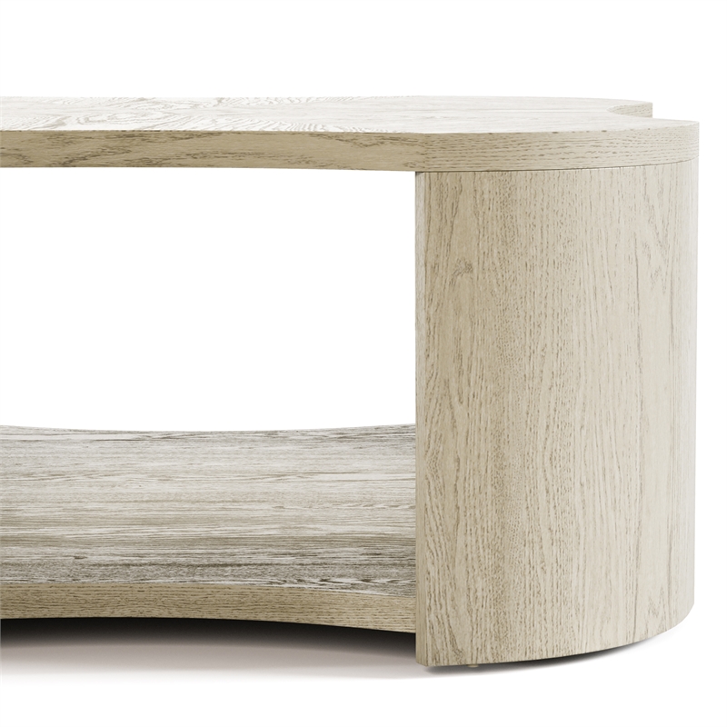 Furniture of America Kurick 3-Piece Wood Coffee Table Set in Oak