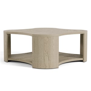 Furniture of America Kurick Wood 1-Shelf Coffee Table with Casters in Oak
