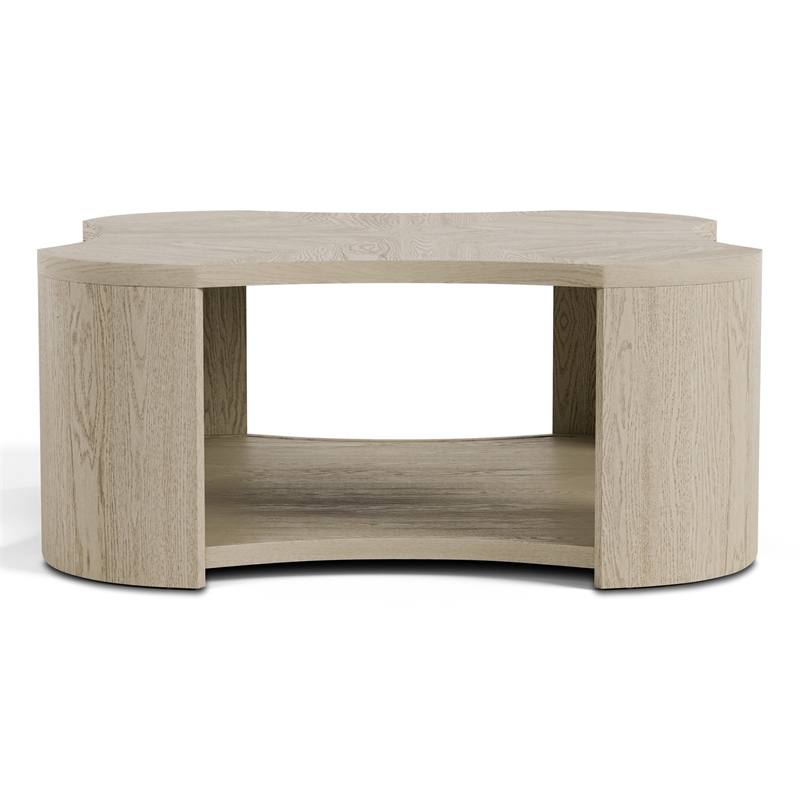 Furniture of America Kurick Wood 1-Shelf Coffee Table with Casters in Oak