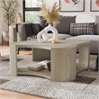 Furniture of America Kurick Wood 1-Shelf Coffee Table with Casters in Oak