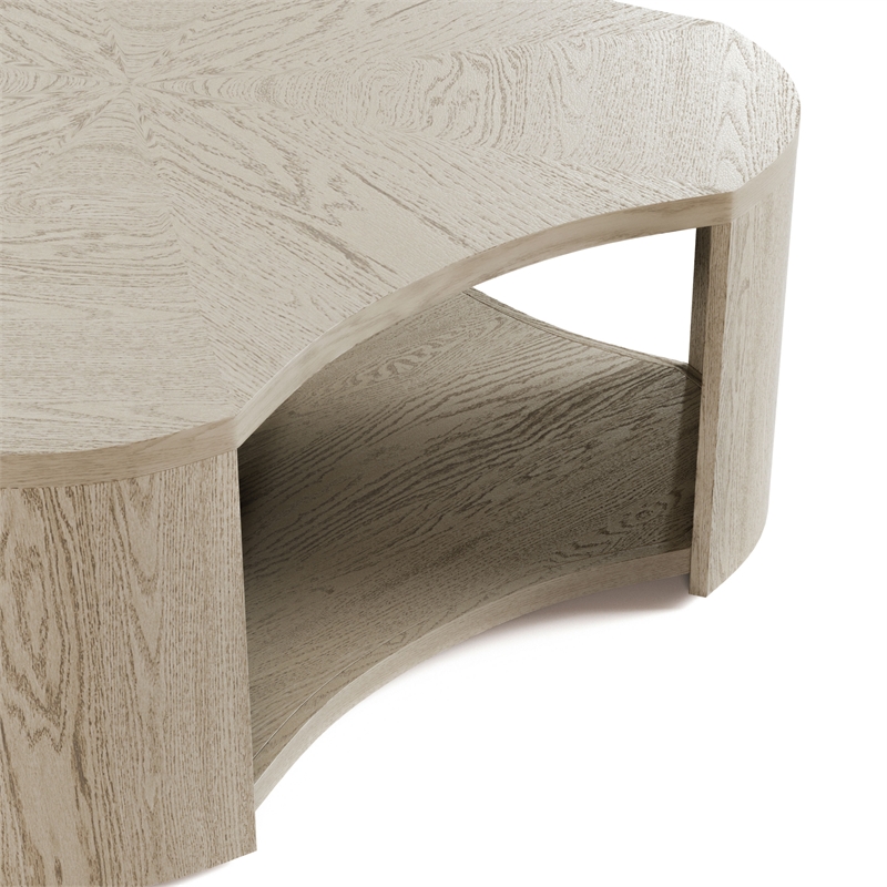 Furniture of America Kurick Wood 1-Shelf Coffee Table with Casters in Oak