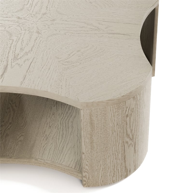 Furniture of America Kurick Wood 1-Shelf Coffee Table with Casters in Oak