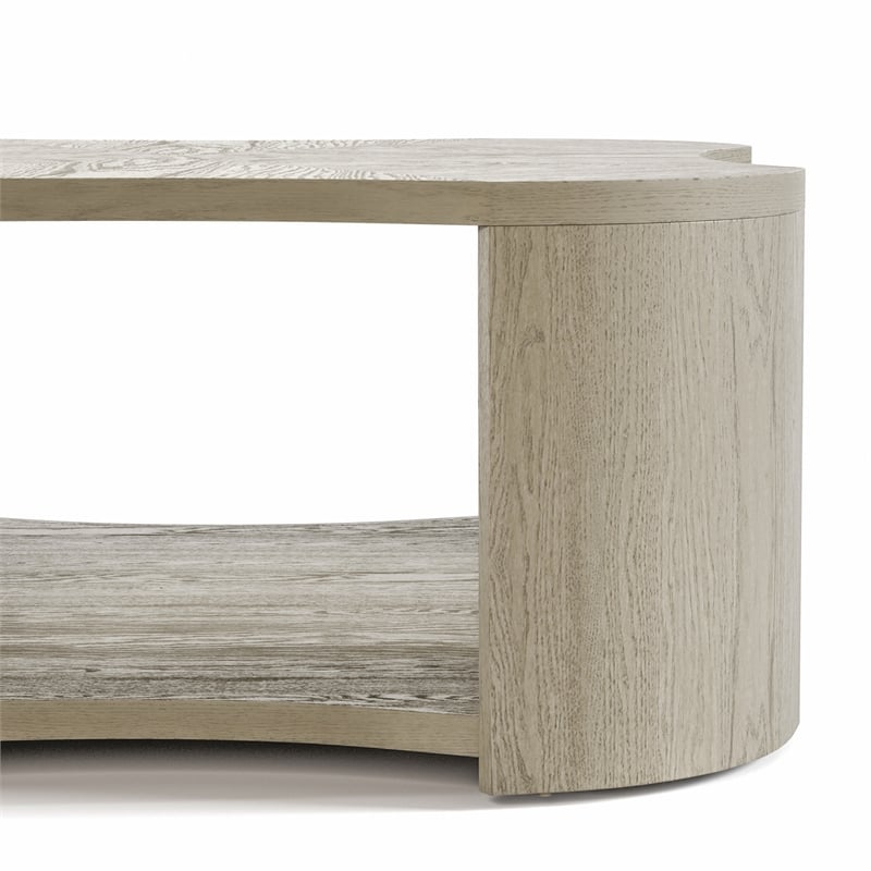 Furniture of America Kurick Wood 1-Shelf Coffee Table with Casters in Oak