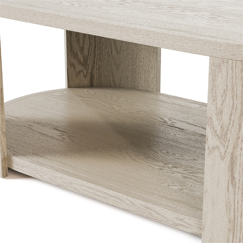 Furniture of America Kurick 3-Piece Wood Oval Cocktail Table Set in Oak