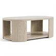 Furniture of America Kurick 2-Piece Wood Oval Cocktail Table Set in Oak