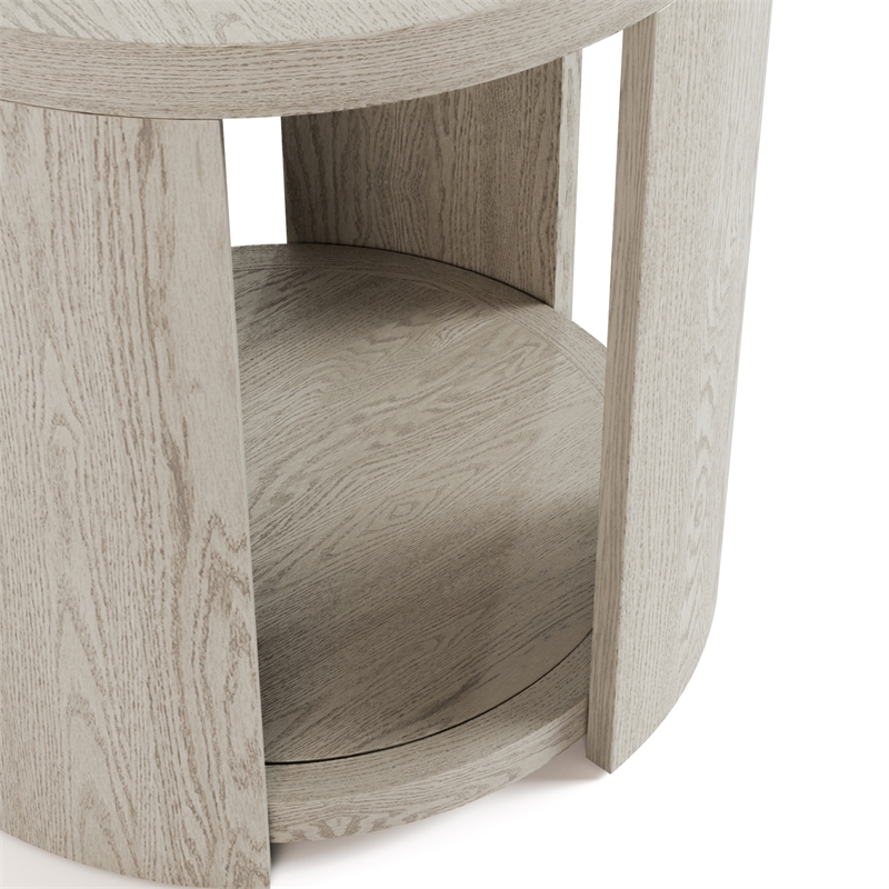 Furniture of America Kurick 2-Piece Wood Oval Cocktail Table Set in Oak