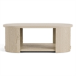 Furniture of America Kurick 2-Piece Wood Oval Cocktail Table Set in Oak