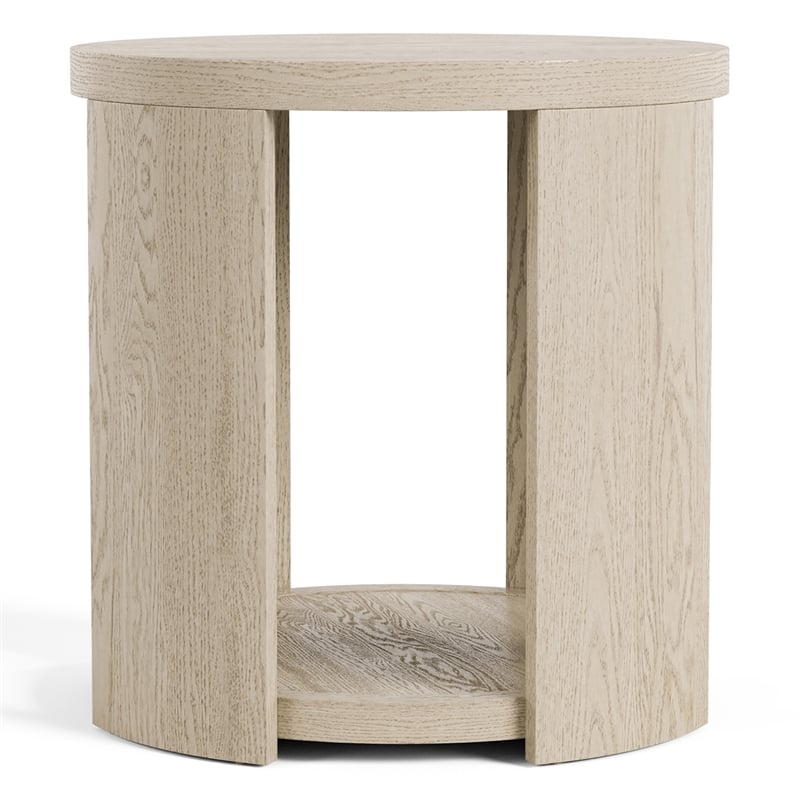 Furniture of America Kurick 2-Piece Wood Oval Cocktail Table Set in Oak