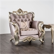 Furniture of America Haggen Velvet Tufted and Nailhead Arm Chair in Purple