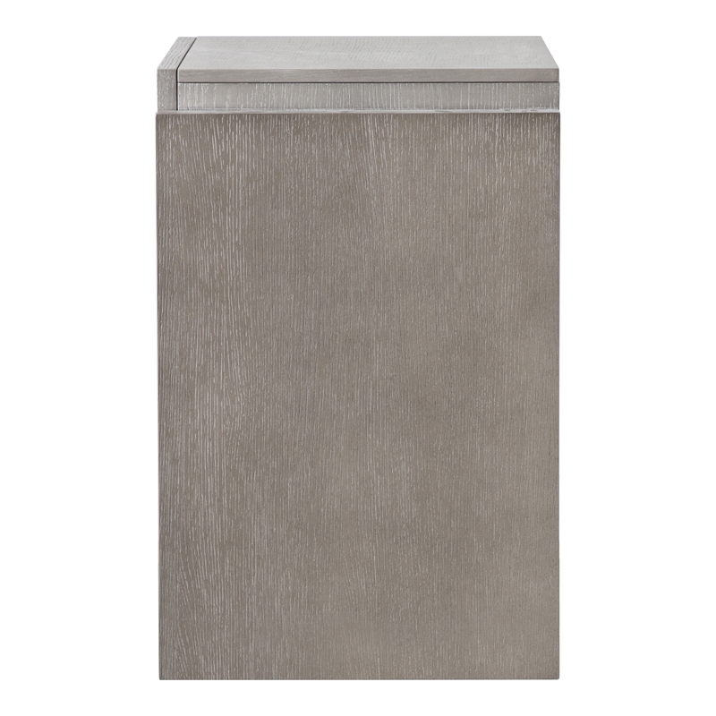 Furniture of America Yasgard 2-Drawer Solid Wood Nightstand in Gray