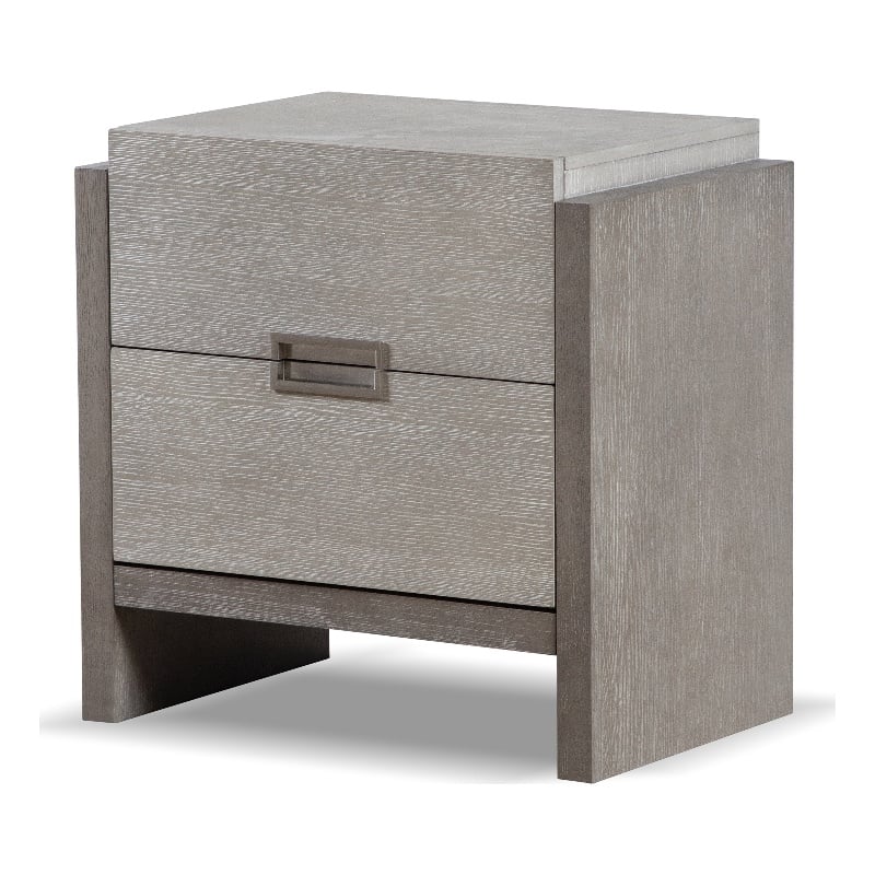 Furniture of America Yasgard 2-Drawer Solid Wood Nightstand in Gray