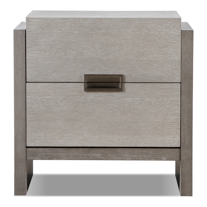 FOA Yasgard 3-Piece Gray Solid Wood Bedroom Set - Queen + 2 Nightstands