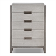 FOA Yasgard 6pc Gray Wood Bed Set - Queen+2 Nightstands+Chest+Dresser+Mirror