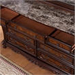 FOA Elloise 2-Piece 9-Drawer Solid Wood Dresser and Mirror Set in Dark Cherry