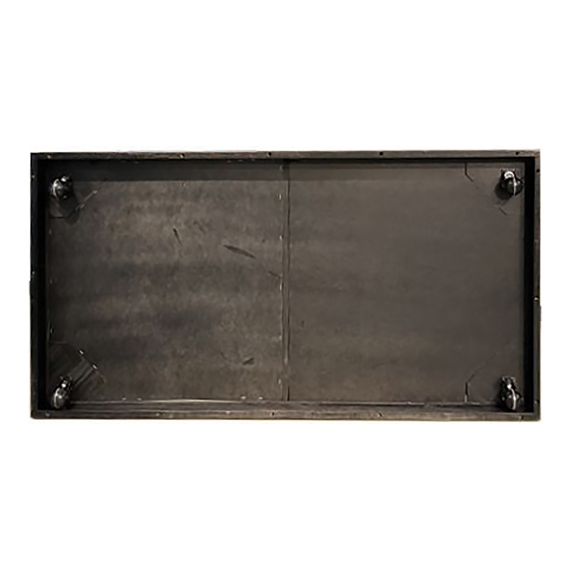 Furniture of America Ulan Wood Coffee Table with Casters in Weathered Black