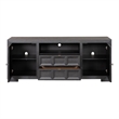Furniture of America Ulan Wood 2-Drawer TV Stand with Shelves in Weathered Black